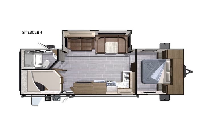 Representative floor plan provided by a trusted RVshare partner.