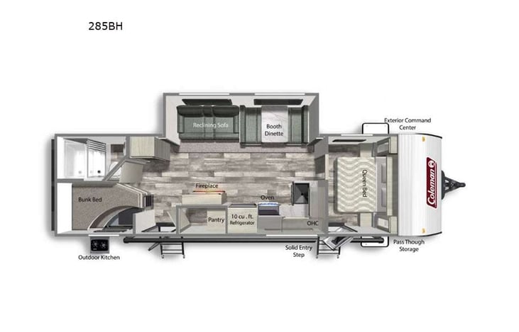 Representative floor plan provided by a trusted RVshare partner.