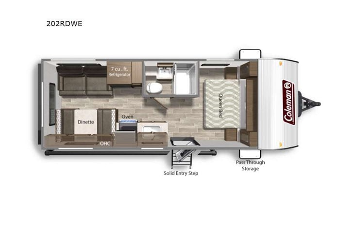 Representative floor plan provided by a trusted RVshare partner.