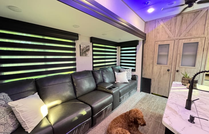 5 Leather Recliners with Massage & Heat Setting