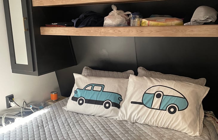 Our camper come stocked with sheets for you to use!