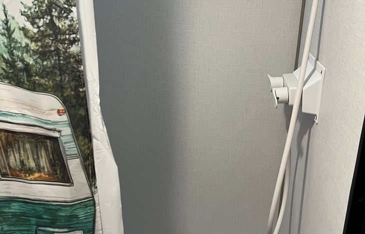 Private bathroom with closets