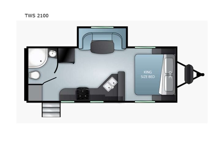 Representative floor plan provided by a trusted RVshare partner.