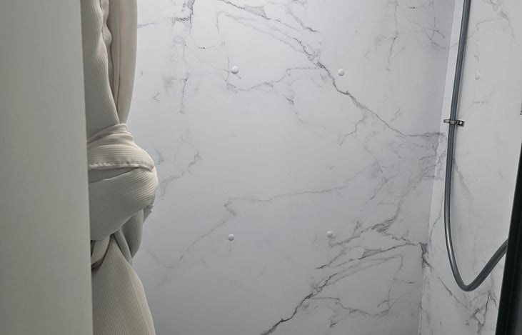 Bathroom- wet bath with on demand hot water heater