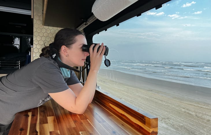 Rent Binoculars. Check "Optional Upgrades" for the fees.