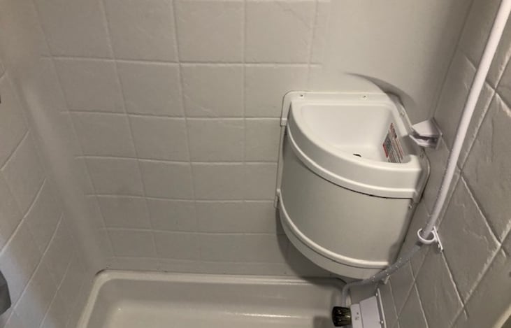 Bathroom shower and sink