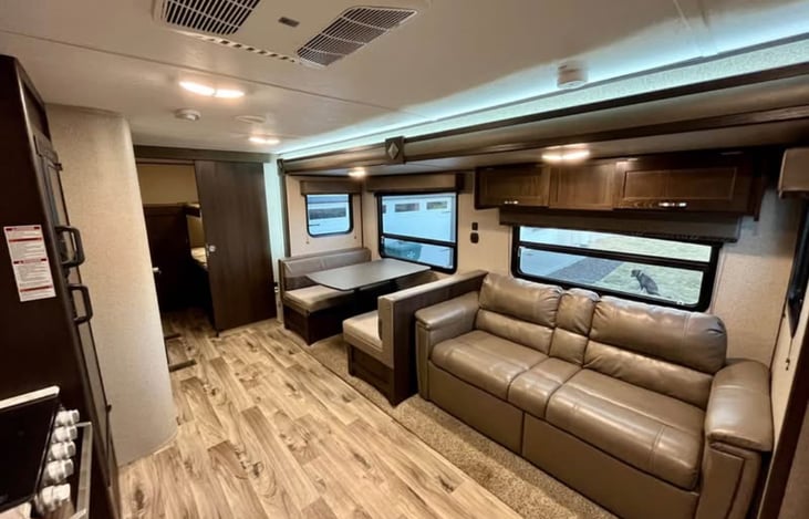 Dining and living room area.