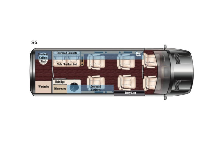 Representative floor plan provided by a trusted RVshare partner.