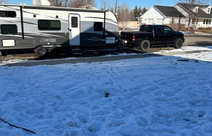 In Idaho Falls visiting friends. It was well below freezing and we stayed warm all night.