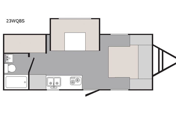 Representative floor plan provided by a trusted RVshare partner.
