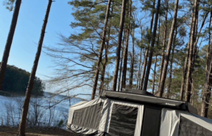 Epic spot camping on Kerr Lake