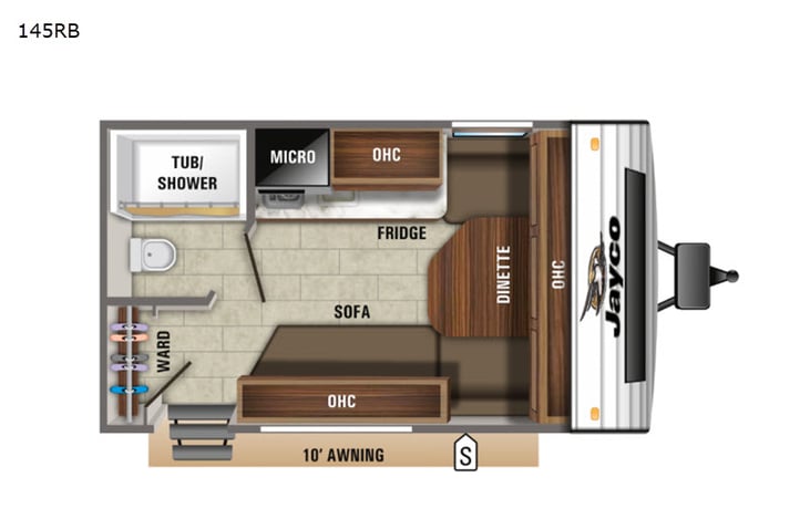 Representative floor plan provided by a trusted RVshare partner.