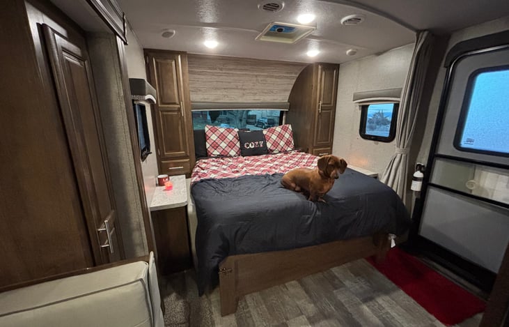 He's all ready to hit the road.