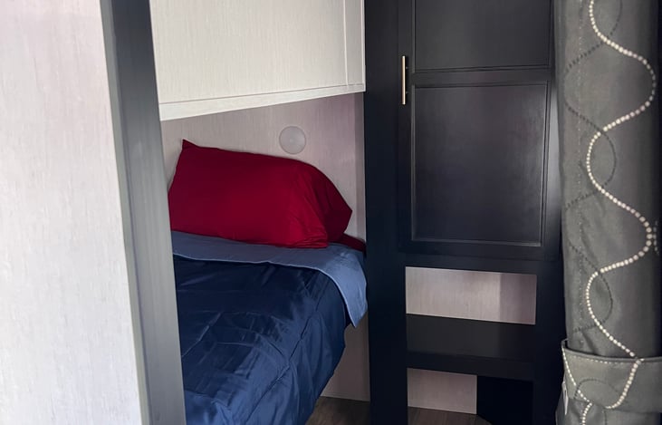 Lower bunk - bedding for this bunk is additional