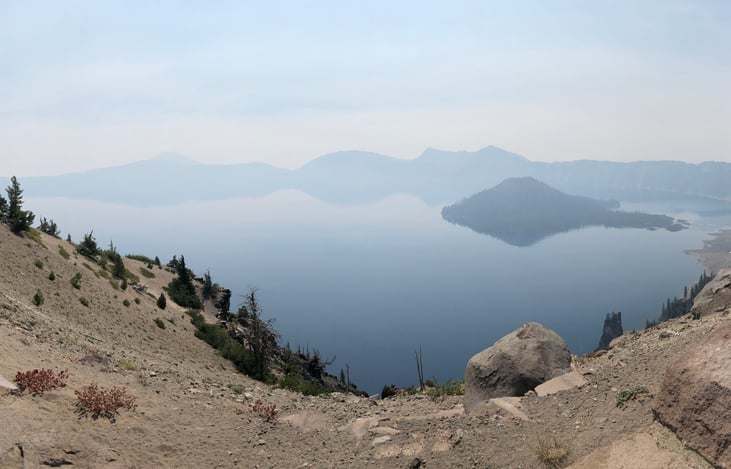 Crater Lake National Park, Oregon. The road leading up to the crater has amazing views!