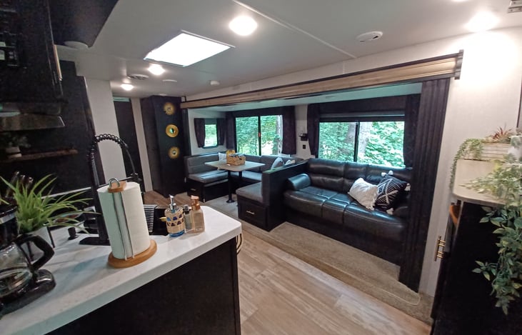 Main living area.  Couch converts to a bed for extra sleeping option