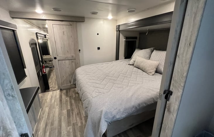 Master bedroom. There are also 2 couches that pull out into beds.