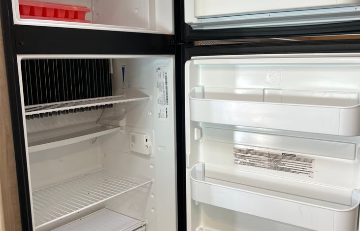 Large refrigerator & freezer keeps things very cold!