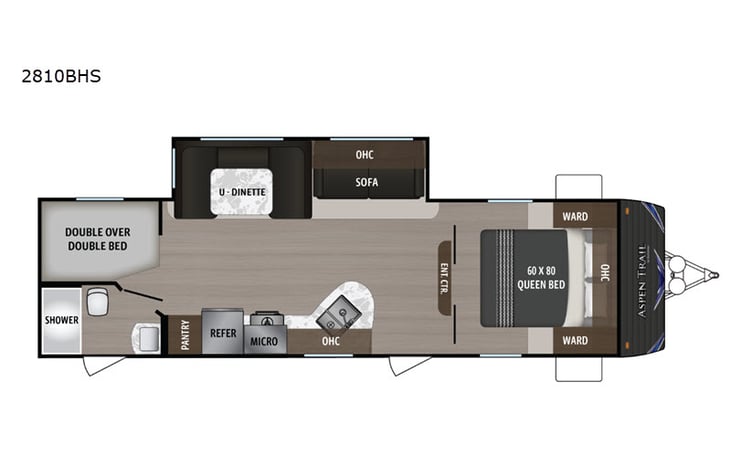 Representative floor plan provided by a trusted RVshare partner.