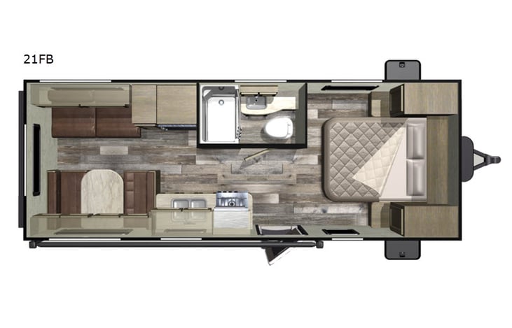 Representative floor plan provided by a trusted RVshare partner.