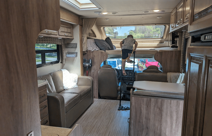 The couch and table turn into sleepers, perfect for littles.