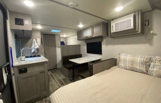 Towable by all trucks and most SUVs! Sleeps 5!