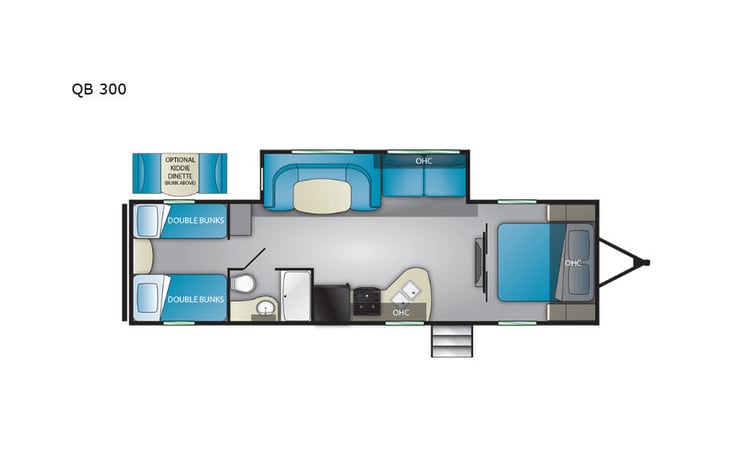 Representative floor plan provided by a trusted RVshare partner.