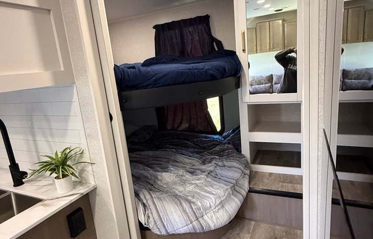 XL twin size bunks with closet