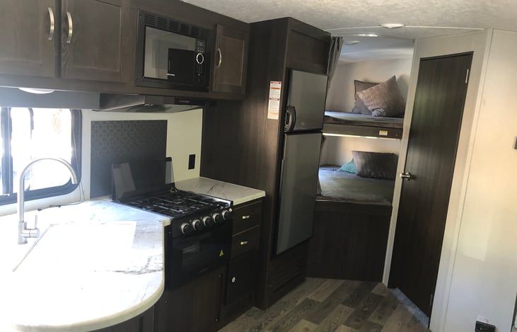 Large bunk beds that the kids love!