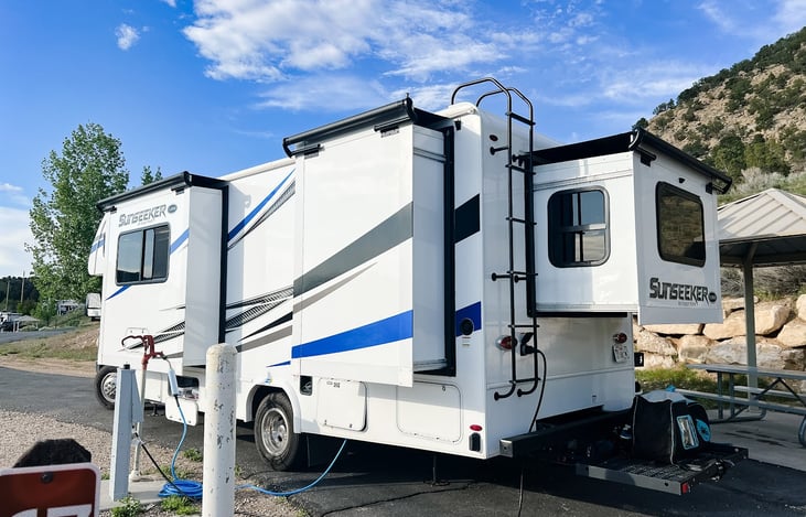 The three slides make this RV feel MUCH bigger when setup, yet super easy to drive when the slides are in.