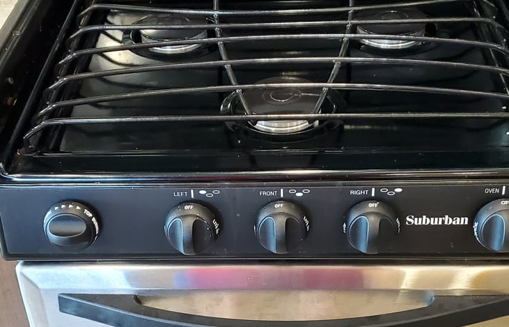 Propane stove and grille.