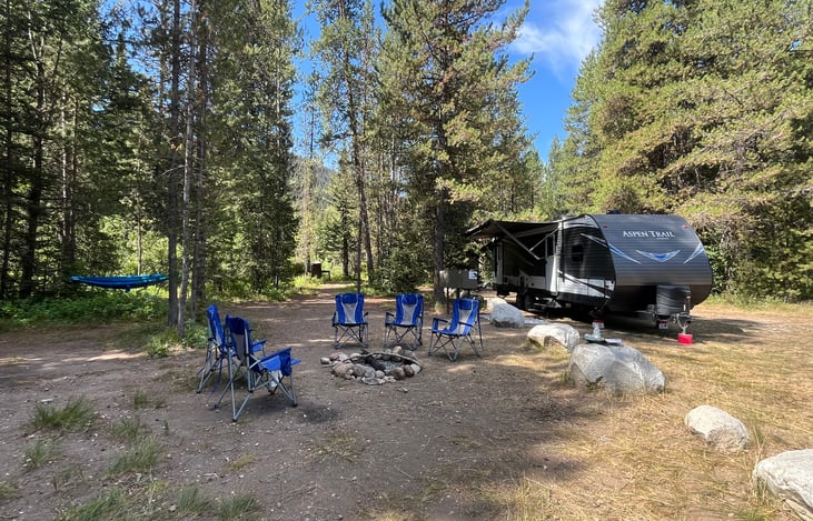 Five Lawn Chairs and a hammock are included with the rental.