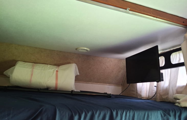 top bunk with TV