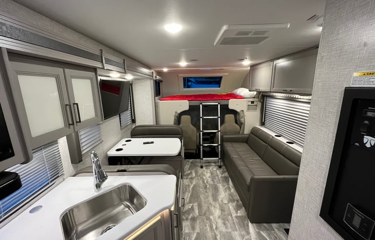 Sofa and table make into beds