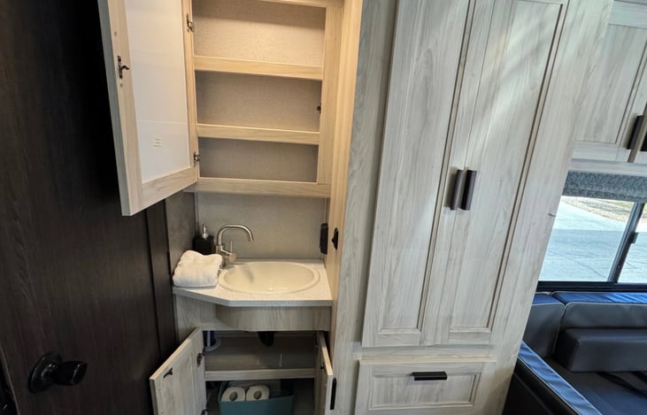 Toilet paper included.