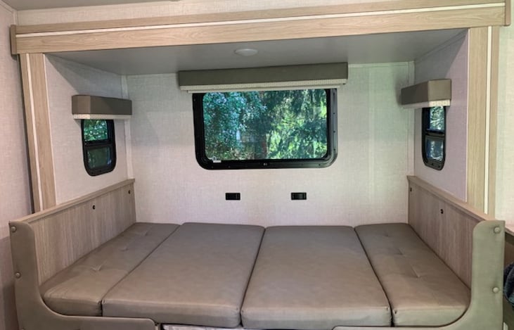 Dinette conversion to full size-ish bed