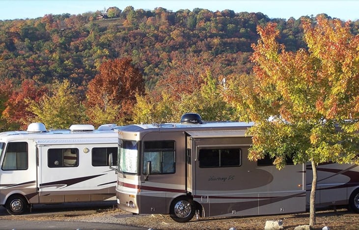 Branson's KOA campground in the Fall is beautiful