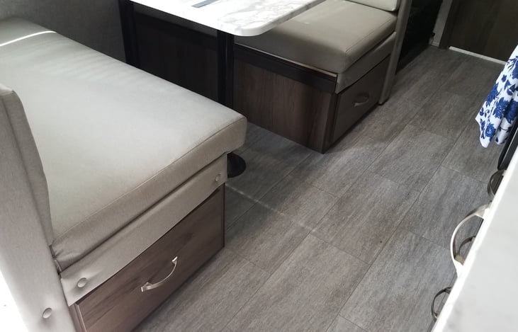 Under Dinette Bench Pull Out Storage Drawers