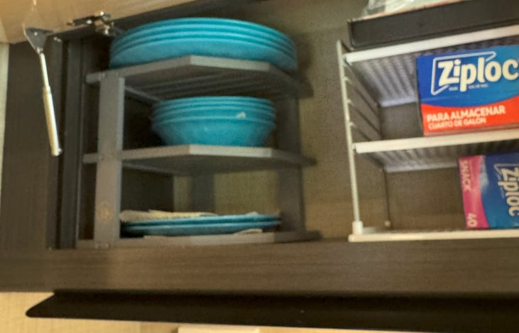 Fully supplied with dishes and some extras