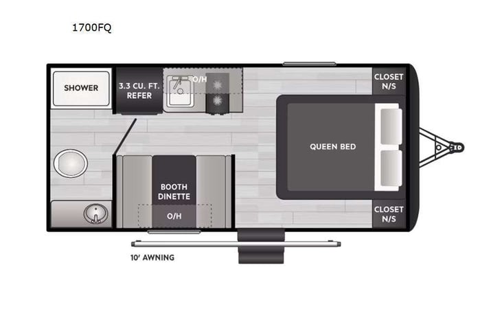 Representative floor plan provided by a trusted RVshare partner.