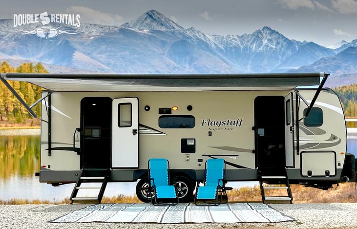 Flagstaff Exterior with Double Entry Doors and 21ft. Power Awning