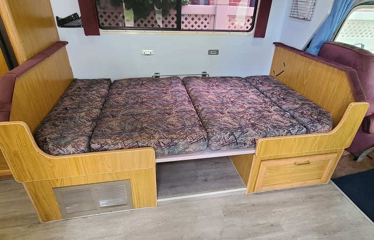 Dinette converted into twin bed