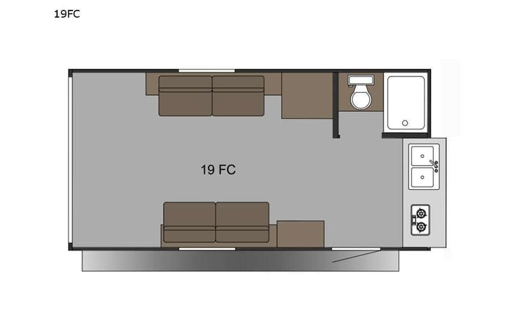 Representative floor plan provided by a trusted RVshare partner.