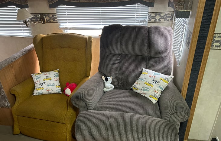 Recliners are sleeping for two