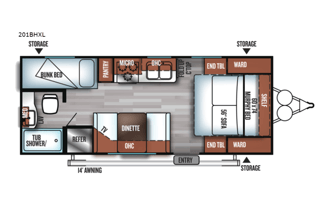 2018 Forest River RV Salem Cruise Lite 201BHXL