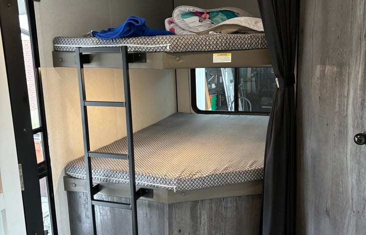 2 double bed bunks with underneath storage