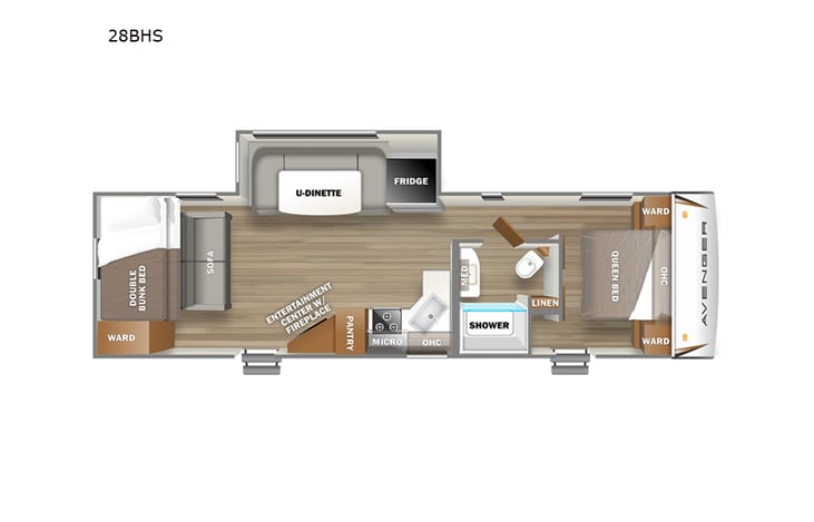 Representative floor plan provided by a trusted RVshare partner.