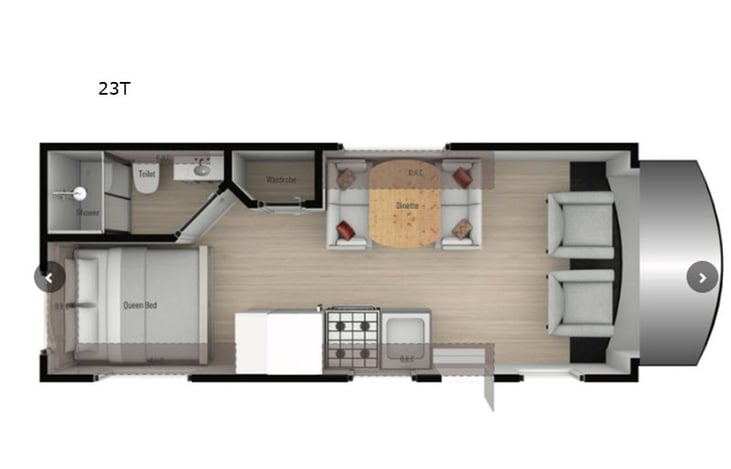 Representative floor plan provided by a trusted RVshare partner.