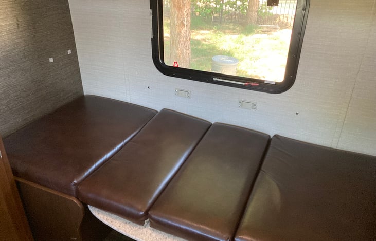 bottom bunk and converts to table area