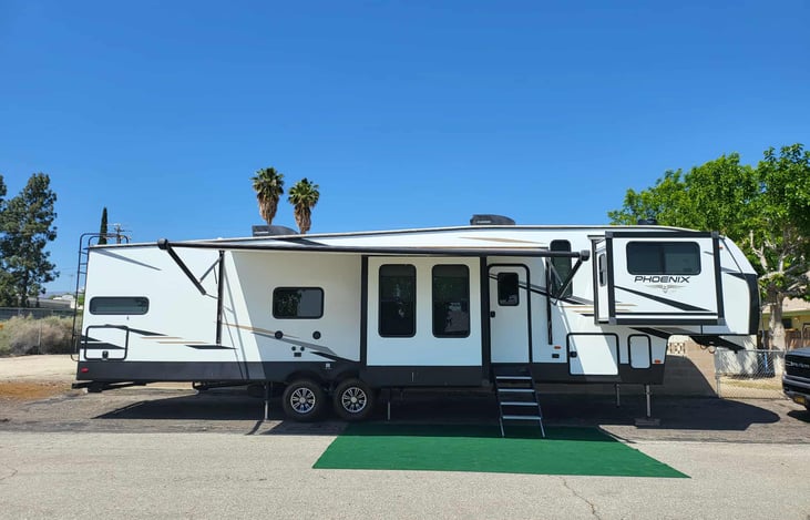 42' Long! Be sure to book a camp site that can accommodate this house on wheels.